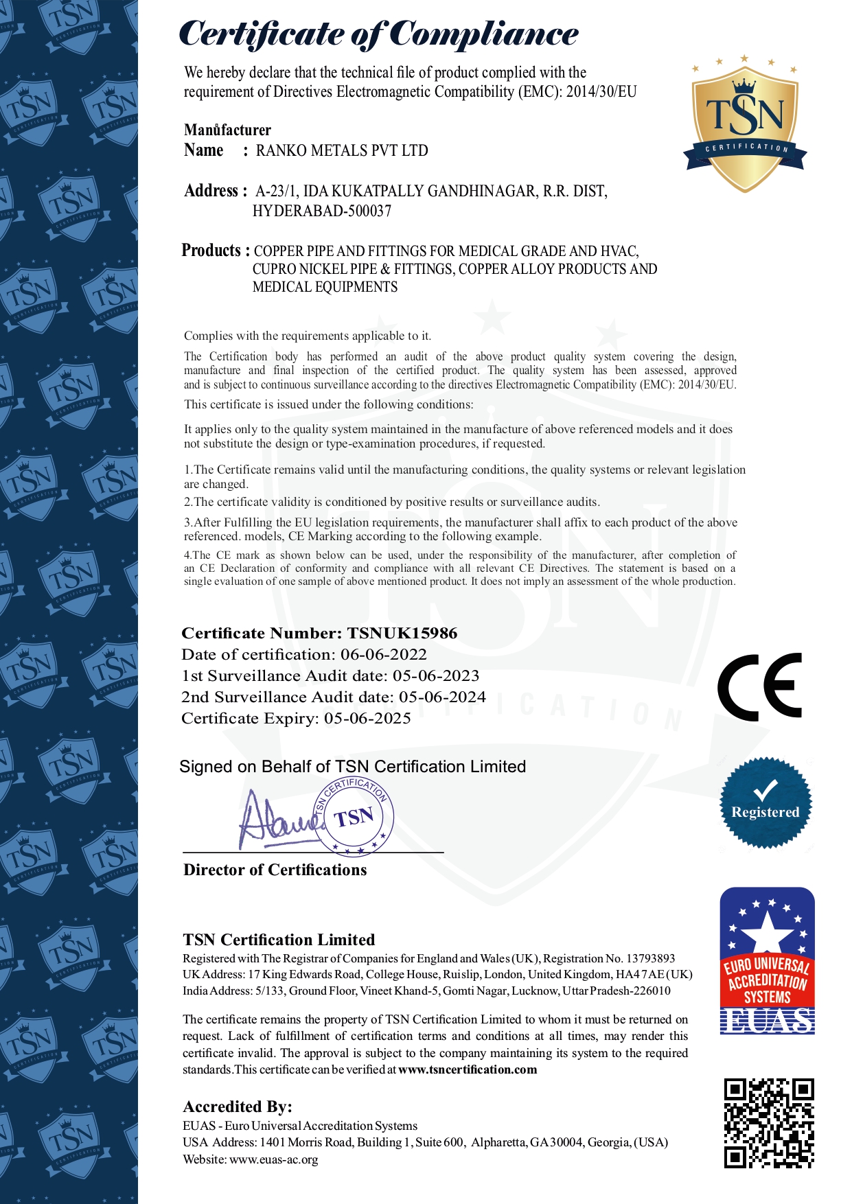 A Certificate of Compliance