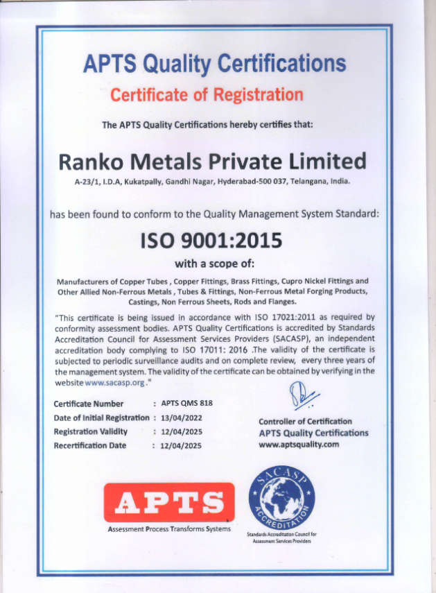 ISO certification